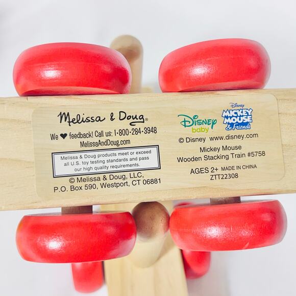 Disney Mickey Mouse and Friends Wooden Stacking Train Set Stackable Blocks - Picture 4 of 6
